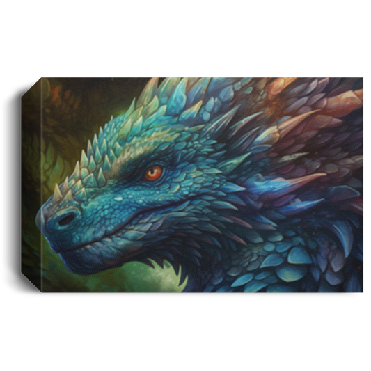 Elysian Echoes: The Dragon's Luminous Stare (1.5in Frame)